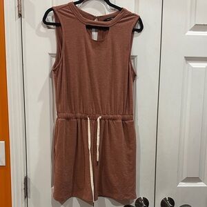 NWOT Doe & Rae Brown Sleeveless Romper size M